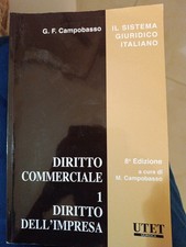 Libro - Campobasso Gian Franco - Diritto Commerciale #01  - Utet Giuridica