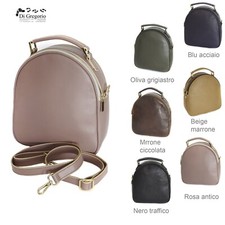 Zaino borsa borsello pelle donna tracolla regolabile rimuovibile artigianale