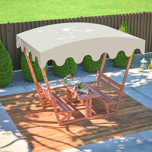 Outdoor garden wooden gazebo