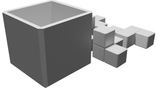Cubo soma puzzle - puzzle, con