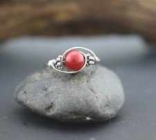 Sterling Silver Red Coral and