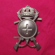 Fregio dorato Fanteria fuori corpo AOI Casco Coloniale WW2