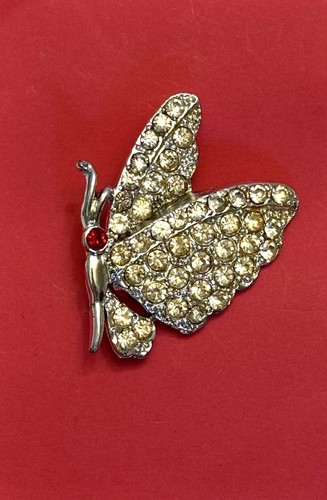 Spilla farfalla volante strass