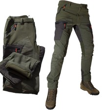 Pantalone Uomo Caccia Trekking Invernale In Tessuto Tecnico Antistrappo Elastico