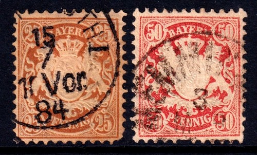 Baviera 1876 25pf - 1876-78, 50pf
