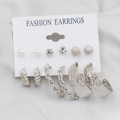 Set orecchini donna metallo - set,