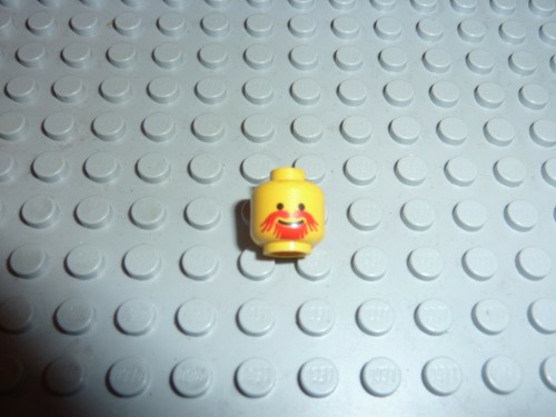 Lego minifig head with red - with,