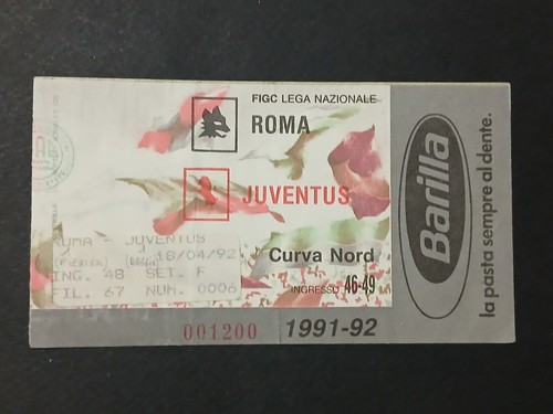 Roma juventus biglietto ticket - biglietto,