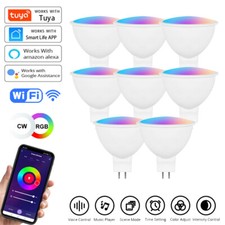 Lampadina Smart LED 1-10X 5W MR16 Controllo Funzionante con WiFi Tuya Smart per Casa Alexa