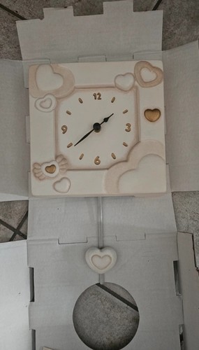 Orologio pendolo con cuori - a,