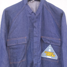 FIAT VINTAGE TUTA MECCANICO OLIO FIAT DENIM TG 56/58 WORKWEAR MECHANIC'S OVERALL