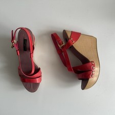 LOUIS VUITTON PRE-OWNED SANDALI IN PELLE DI VITELLO CORALLO