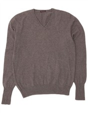 Maglione maglione BALLANTYNE uomo scollo a V IT 50 grigio medio colorblock lana AU14