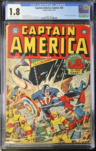 Captain america comics cgc - comics, #26