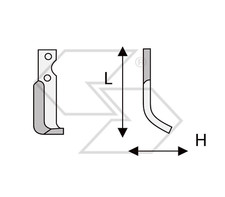 20 x ZAPPETTE MOTOZAPPA MOTOCOLTIVATORE BCS 715 AMERICA H55 L185 Piatto 25x6