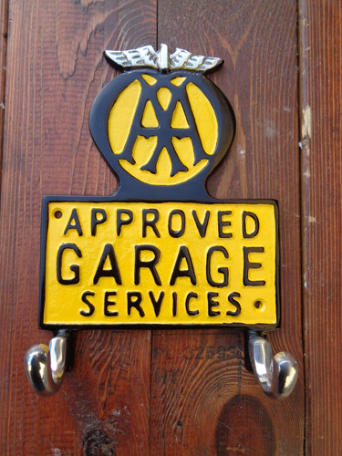 Vintage style sign with 2 - ,