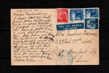 Democratica, cartolina via aerea x USA, vedi descriz.! Repubblica Storia Postale