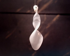 PENDENTE FOGLIA IN VETRO DI