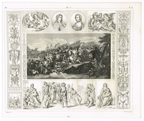 Antica stampa vintage 1851 - antica,