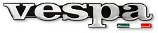 ADESIVI-STICKERS 3D SCRITTA VESPA CROMATA Adesivo per PIAGGIO+BANDIERA ITALIANA