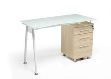 Scrivania porta pc in vetro