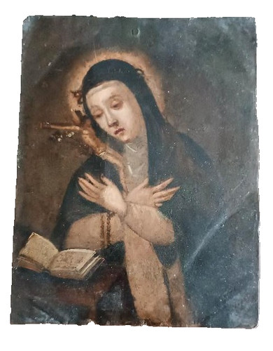Antico dipinto rame - antico,