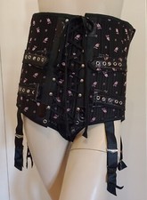 VINTAGE GUAINA BUSTINO GIRDLE REGGICALZE COTONE CON STECCHE SEXY LINGERIE