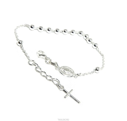 Bracciale rosario argento 925