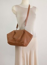 GOLD PHEIL Germany 1856 Borsa Lusso Mano Tracolla Vera Pelle Cammello Handbag