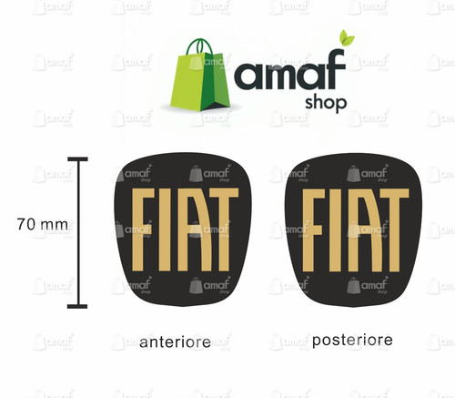 Stemma logo fiat adesivo oro - logo,