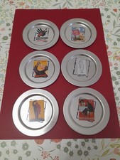 Lotto Di 6 Sottobicchieri Amaro Ramazzotti In Metallo Pubblicitario