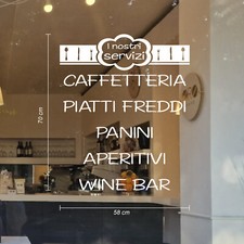 adesivi vetrine vetrofanie listino prezzi menù bar ristoranti trattorie negozi