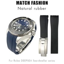 Cinturino orologio gomma curva 21 mm per Rolex DEEPSEA Sea-Dweller 44 mm 116660 bracciale