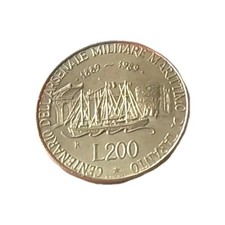 Moneta Italia 200£ Centenario