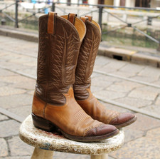 Stivale pelle texano vintage - texano,