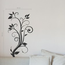 wall stickers fiori camera soggiorno armadio adesivi murali specchio a0874