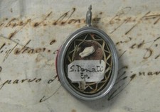 raro santuario RELICARIO reliquia reliquia S.DONATO DI AREZZO VESCOVO + DOC 1779✔️