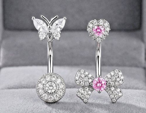 Due piercing ombelico in - piercing, da