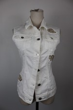 BLUMARINE JEANS GIUBBINO GIACCA DONNA Tg. 40 WOMAN JACKET COTONE DENIM SMANICATO