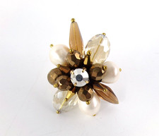 Anello perline naturali