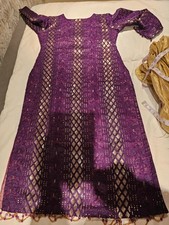 ABITO viola e ORO taglia media