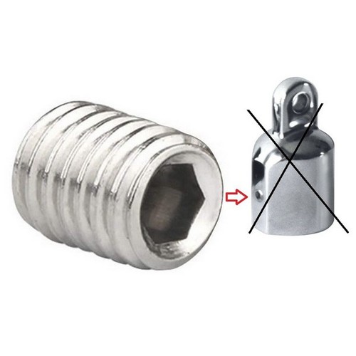 Grano ricambio inox m6x6 - di,