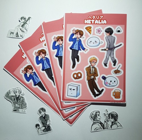 Hetalia foglio adesivo asse - foglio,