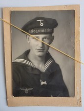 WW2 Foto originale grande formato di un marinaio tedesco - Germania soldato WWII