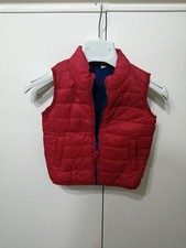 Giubbotto smanicato giacca gilet  bambino rosso blu tg 6-9 mesi ovs
