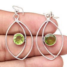 Orecchini gioielli in argento fatti a mano con pietre preziose al quarzo...