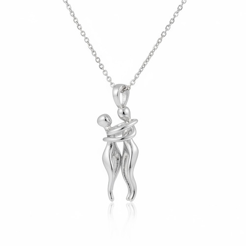 Collana coppia abbraccio - collana,