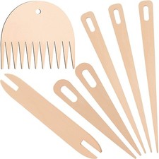 Set di 7 Pezzi per Telaio in Legno - Include 5 Aghi per Uncinetto Bastone di 