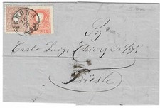 AC0151 - LOMBARDO VENETO - 	1858 - 10 SOLDI BRUNO + 5 SOLDI I tipo, n° 26+25 