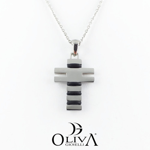 Collana ciondolo croce - croce, acciaio